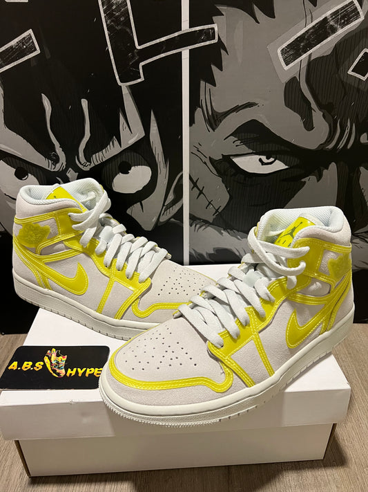 Wmns Air Jordan 1 Mid LX 'Off White Opti Yellow'